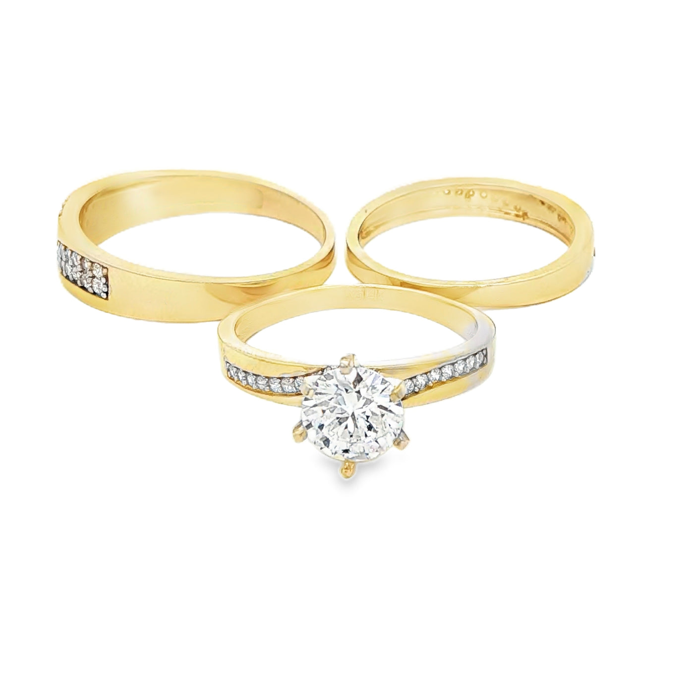14 KARAT RING SIZE 9.5 WEIGHT: 3.1G : 4.6MM CZ HAL