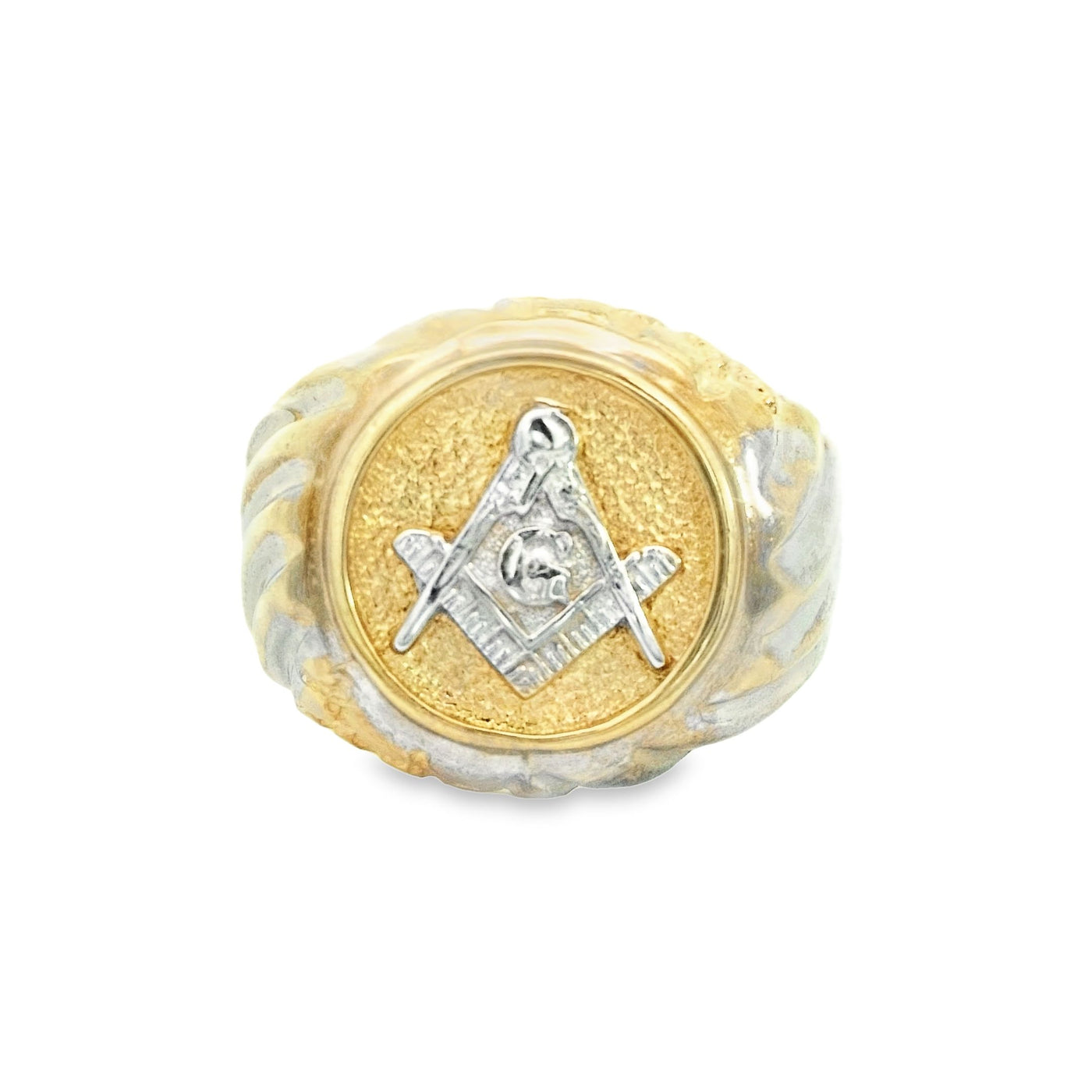 14KR Two tone Mason Ring