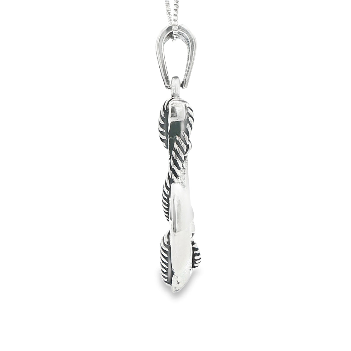 STERLING SILVER CHARM ANCHOR ROPE
