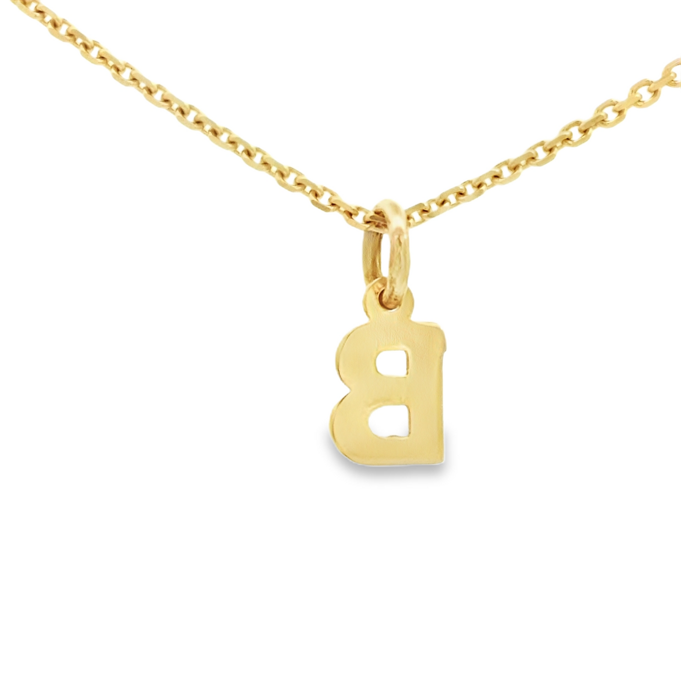 PENDANT 14K LETTER B TINY