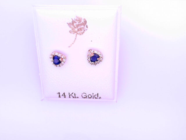 14 KARAT STUD EARRINGS WEIGHT: 0.8G : 5MM CZ CLEAR
