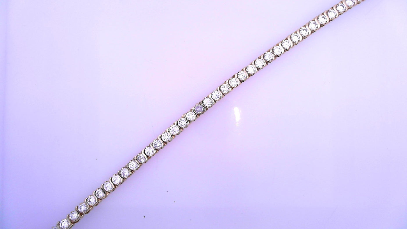 14 KARAT BRACELET LENGTH 7 WEIGHT: 9.8 : CZ TENNIS