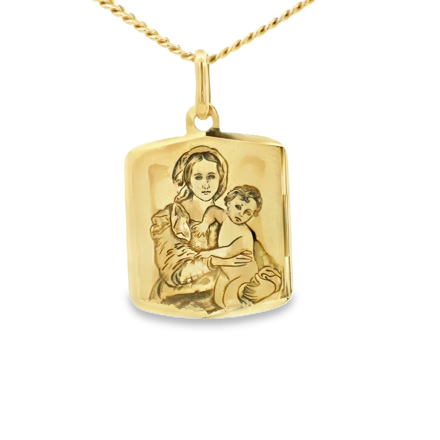 PENDANT 18K 3.0G MARY AND BABY JESUS