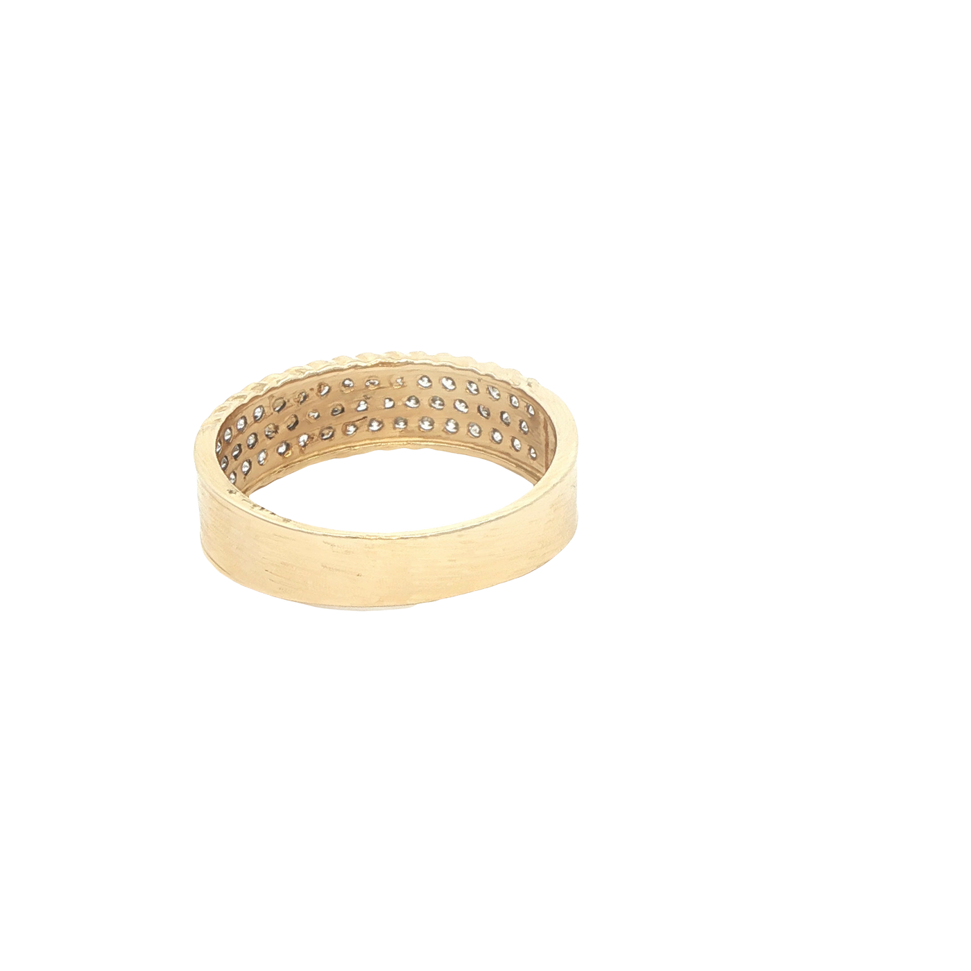 14 KARAT RING SIZE 10 WEIGHT: 4.3G : 6.4MM CZ ROPE