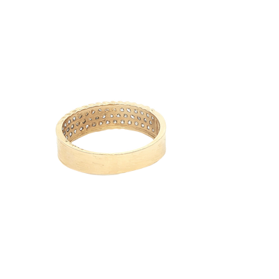 14 KARAT RING SIZE 10 WEIGHT: 4.3G : 6.4MM CZ ROPE