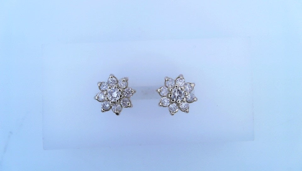 14 KARAT STUD EARRINGS WEIGHT: 2.1G : NATURAL DIAM
