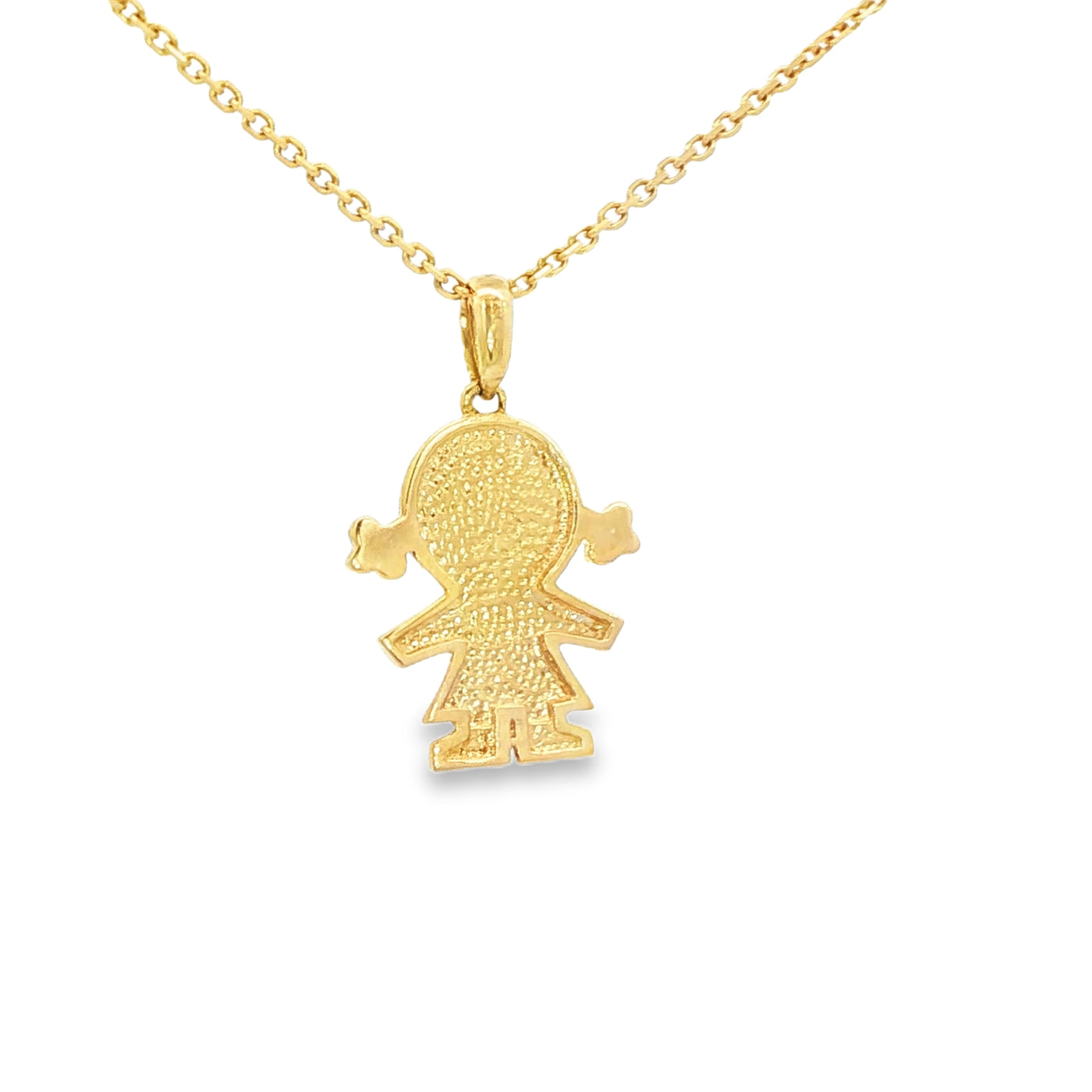 PENDANT 14KP Girl Y/W DC 2TOME
