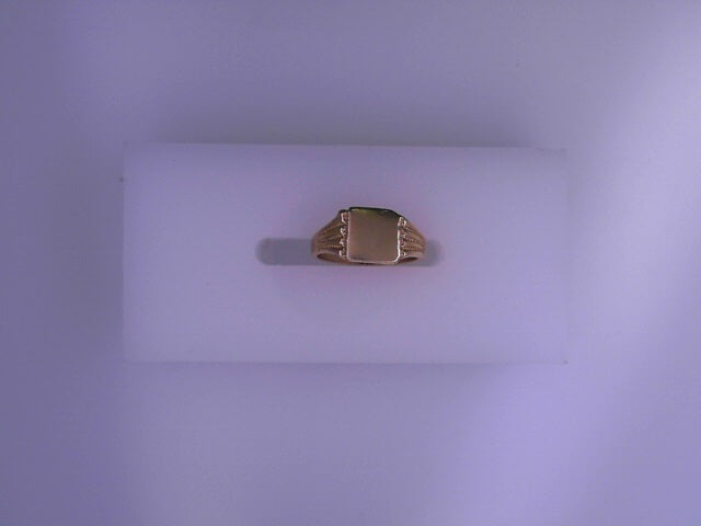 RING 14KR 1.3G BABY RING SQUARE PLAT.