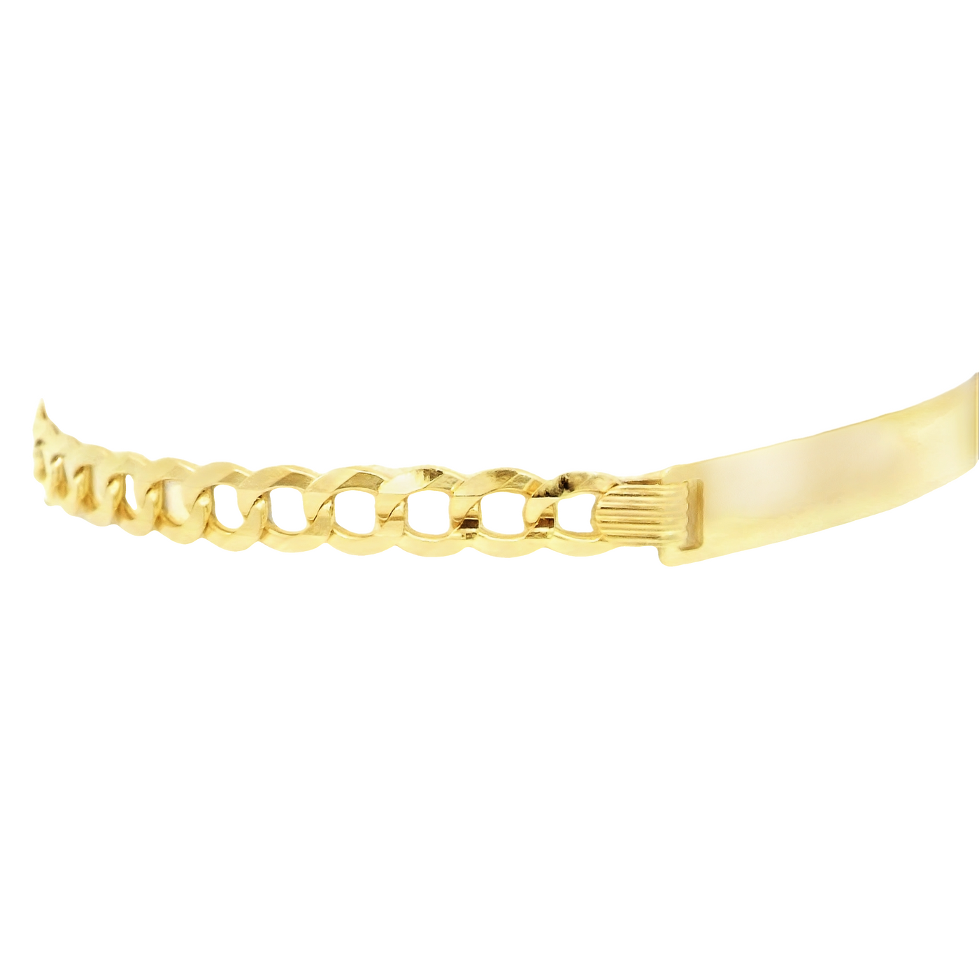 14K Cuban Italian Curb Bracelet 7"