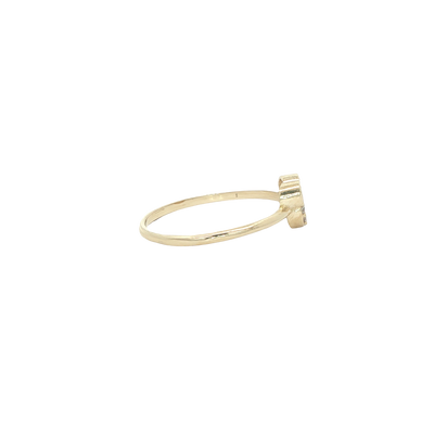 14 KARAT RING SIZE 6.75 WEIGHT: 1.1G : CZ MICKEY S