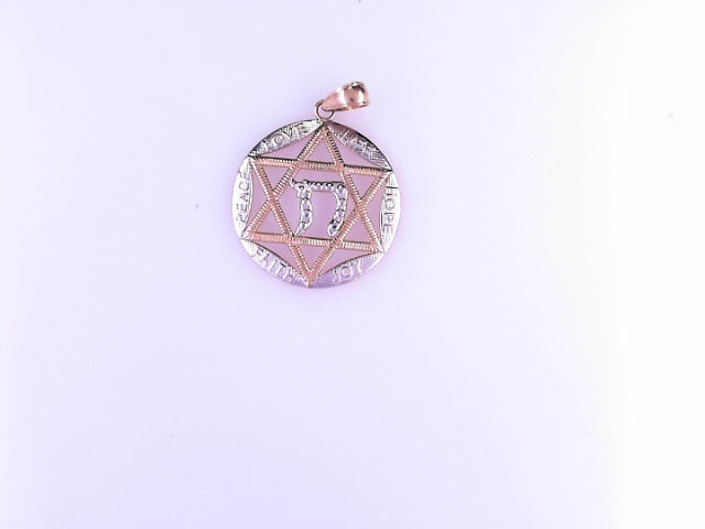 PENDANT 14KP 2.5G STAR OF DAVID 2TONE