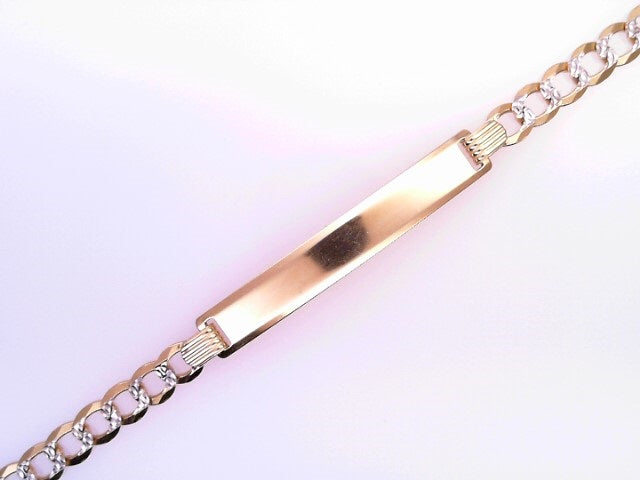 14 KARAT DIAMOND CUT CUBAN ITALIAN CURB BRACELET L