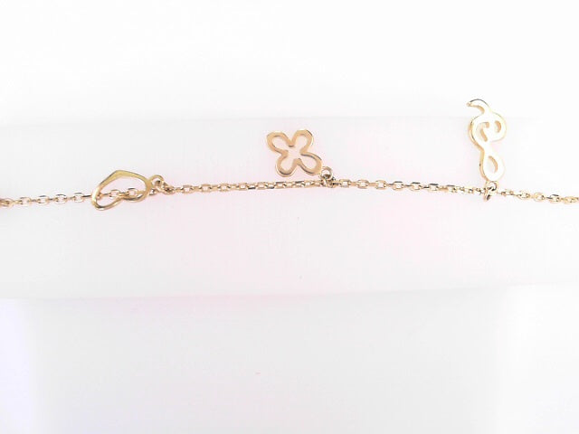 BRACELET 14KB 4.1G CHARM #8.5 9" KEY HEART LOCK CR