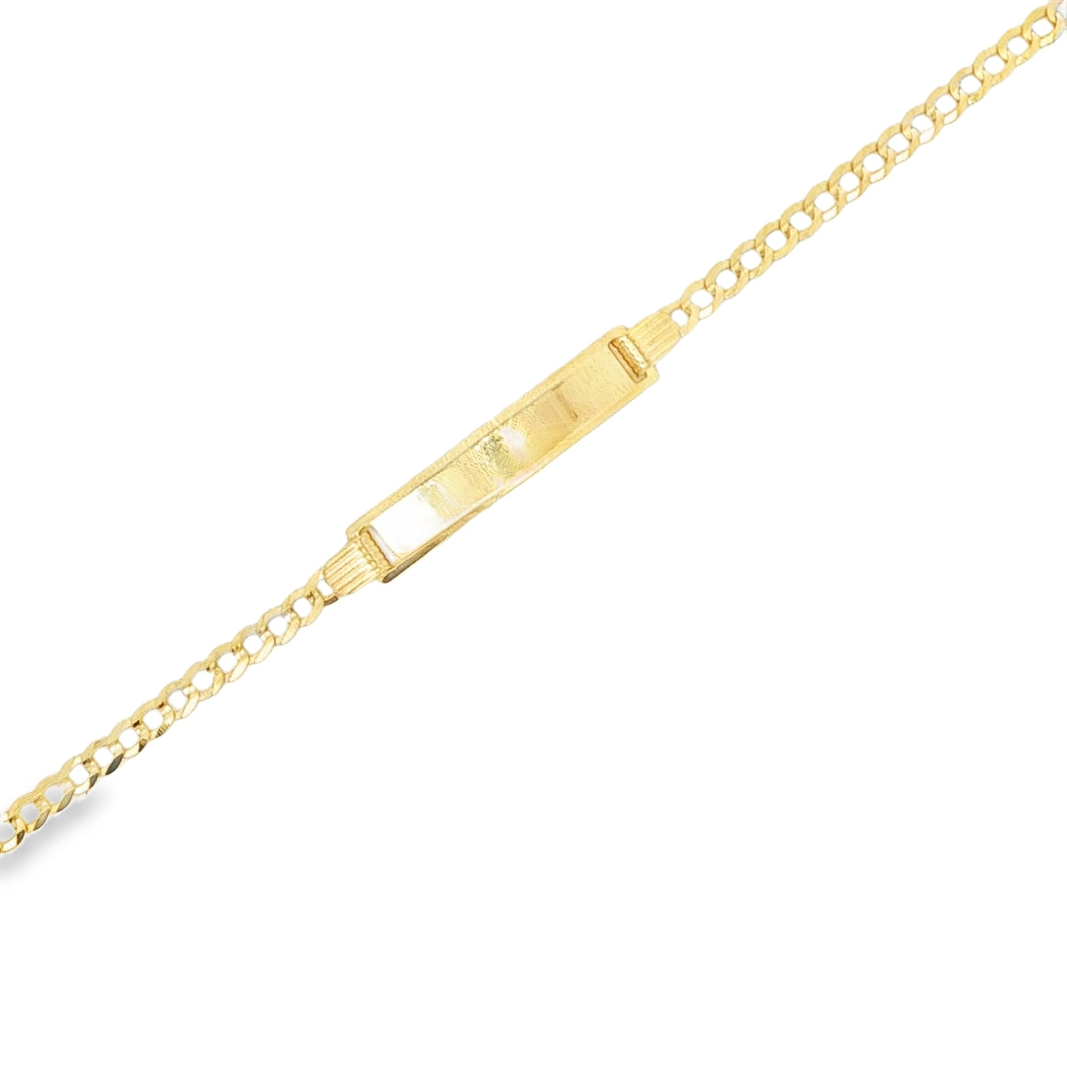 14 KARAT CUBAN ITALIAN CURB BRACELET LENGTH 6 WEIG