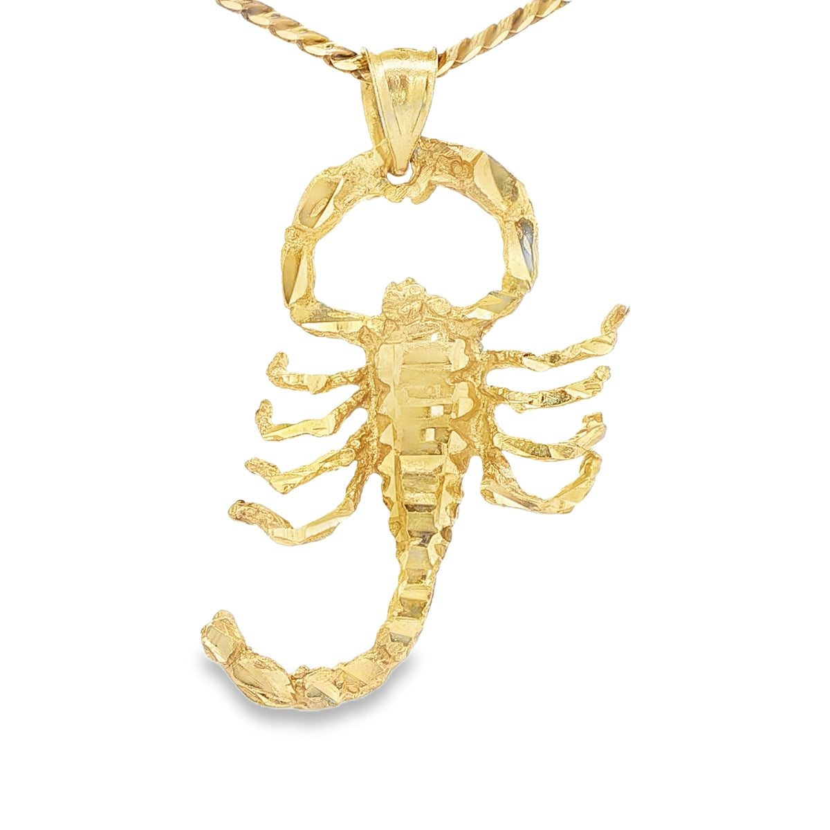 PENDANT 14KP 6.8G SCORPIAN DC TEXTURED