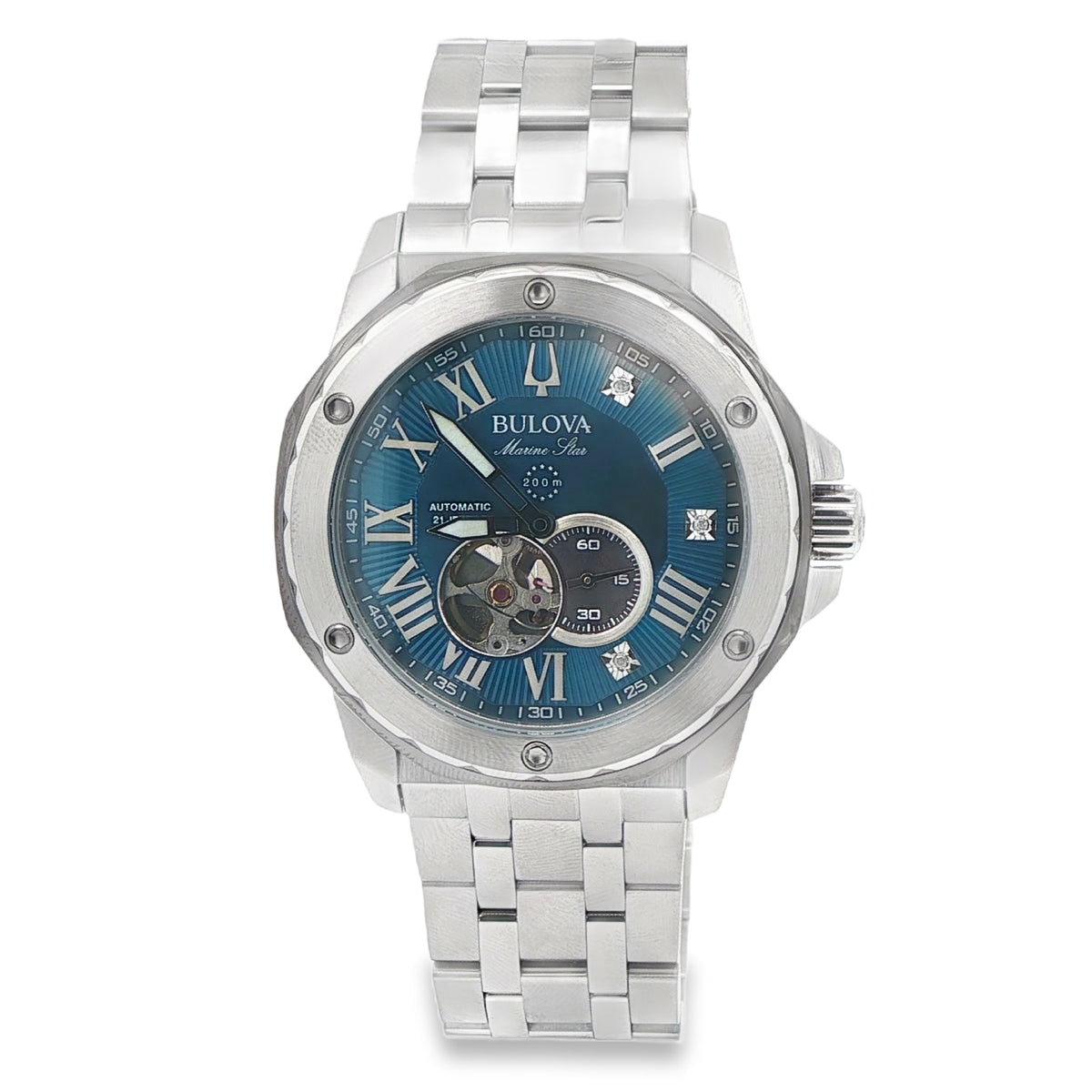 MARINE STAR SERIES BLUE FACE DIAMOND BULOVA