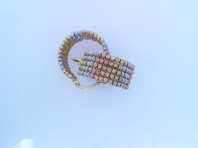 14 KARAT MEDIUM HOOP EARRINGS WEIGHT: 10.8 : 5 ROW