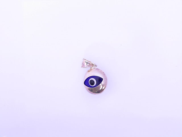 PENDANT 14K 1.2G EVIL EYE BLUE OVAL POLISHED