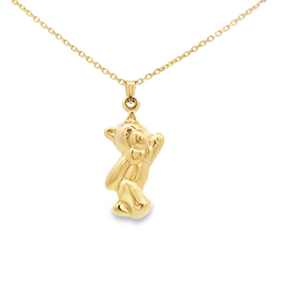 PENDANT 14KP DANCING TEDDY BEAR