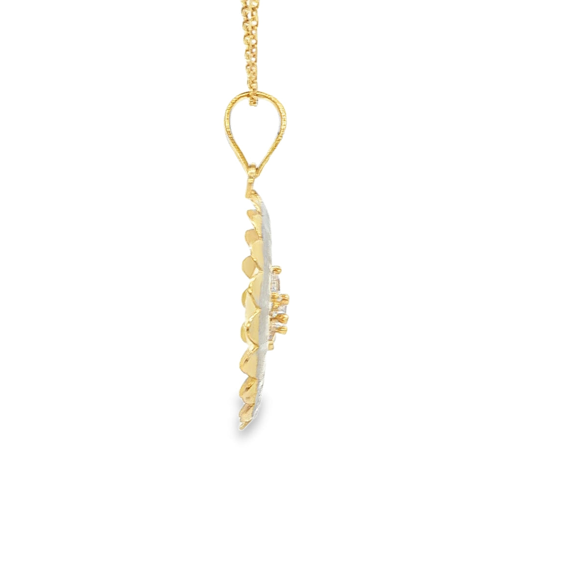 14 KARAT DIAMOND CUT CHARM WEIGHT: 1.5G : JESUS CR