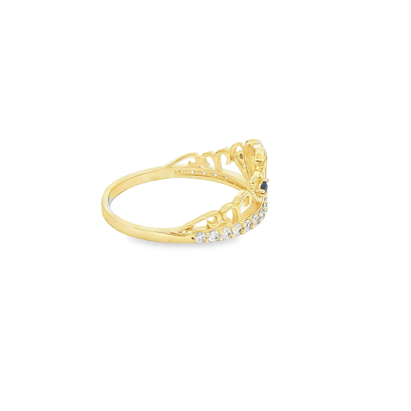 14 KARAT RING SIZE 7.5 WEIGHT: 2.0G : CZ QUINCE 15