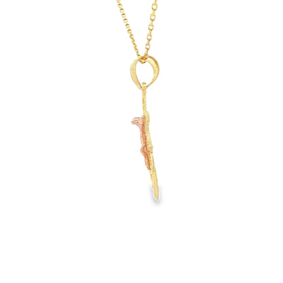 14 KARAT DIAMOND CUT CHARM DC ROSE JESUS CROSS ANCHOR