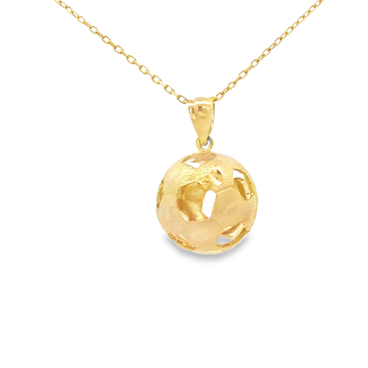 PENDANT 14K Soccer Ball 3.2g 14mm Puff