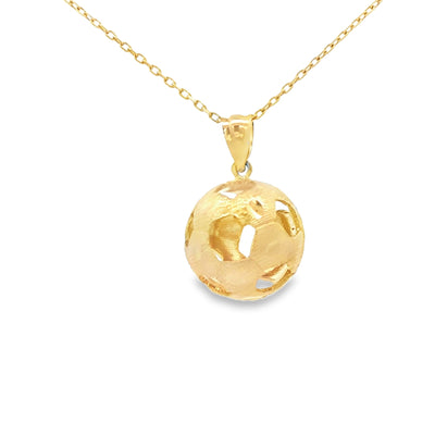 PENDANT 14K Soccer Ball 3.2g 14mm Puff