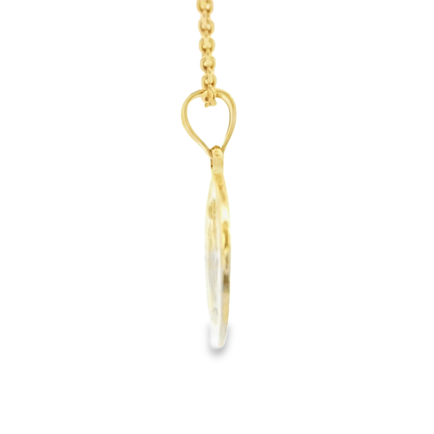 PENDANT 14K ROUND MILAGROSA OG