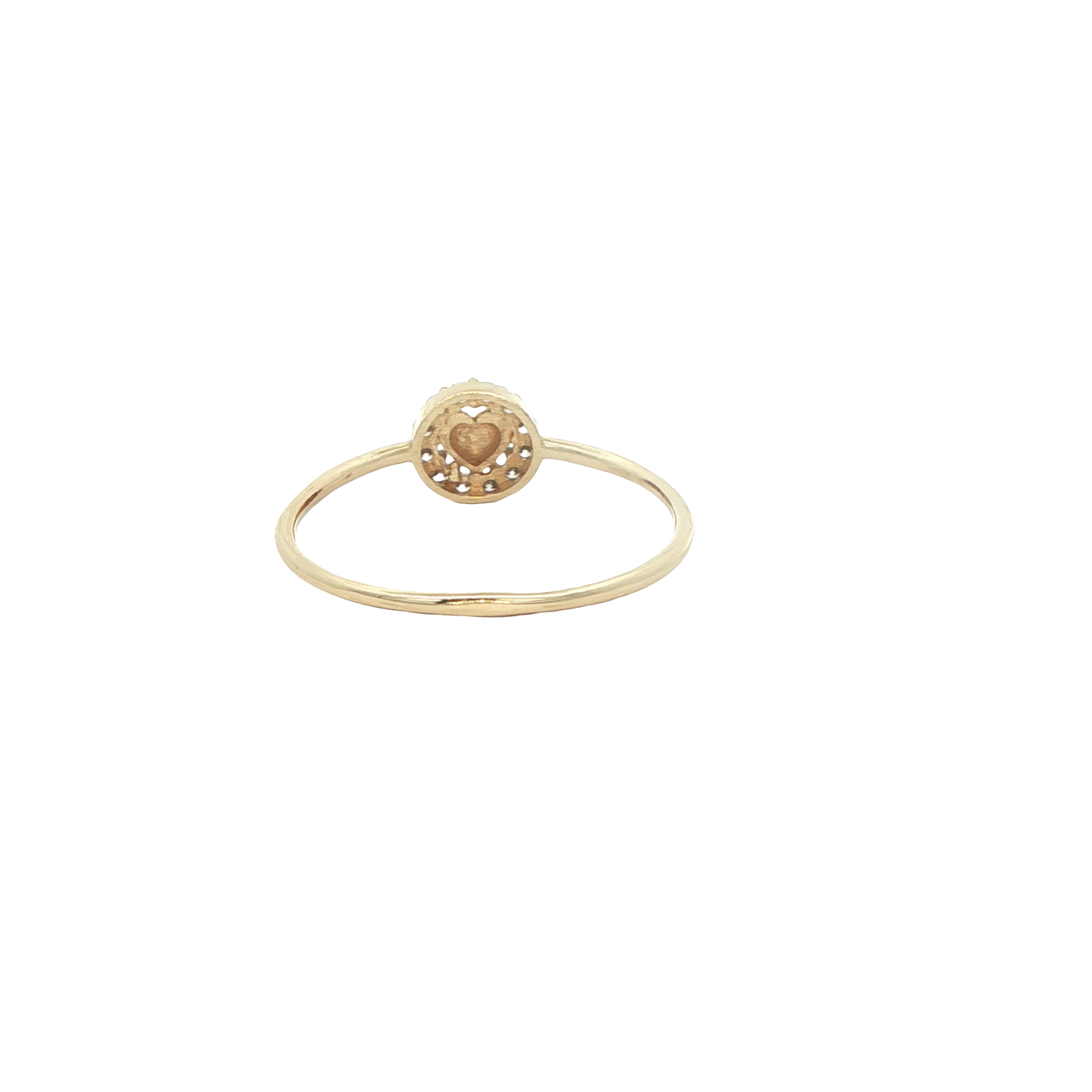 14 KARAT RING SIZE 8 WEIGHT: 1.1G : CZ CLEAR STONE