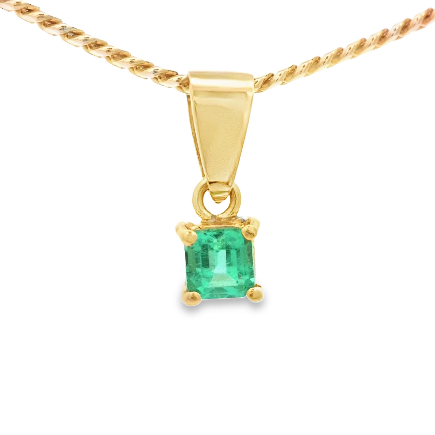 18 Karat Pendant Natural Emerald