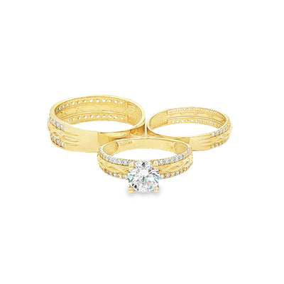 14 KARAT RING SIZE 7.5 WEIGHT: 2.4G : 3.7MM CZ SOL