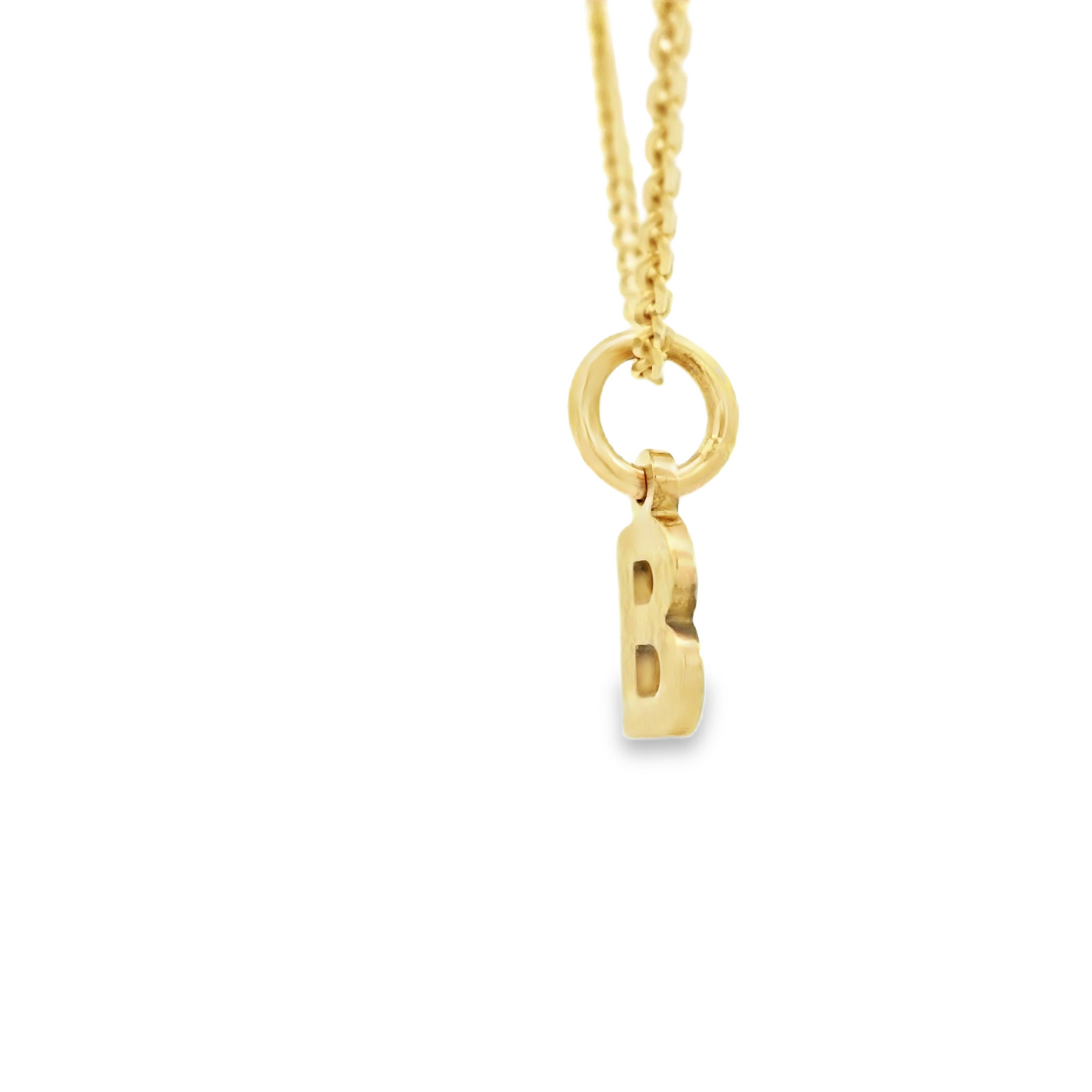 PENDANT 14K LETTER B TINY