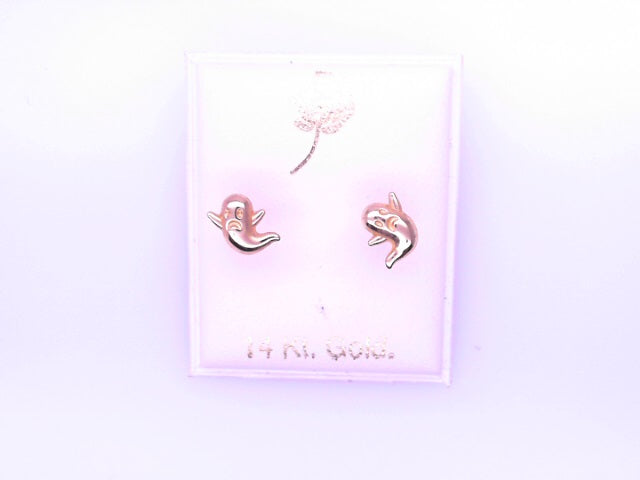 14 KARAT STUD EARRINGS WEIGHT: 0.4G : 4MM CZ PINK