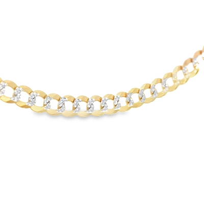 14K Diamond Cut Cuban Italian Curb Chain 3.6MM