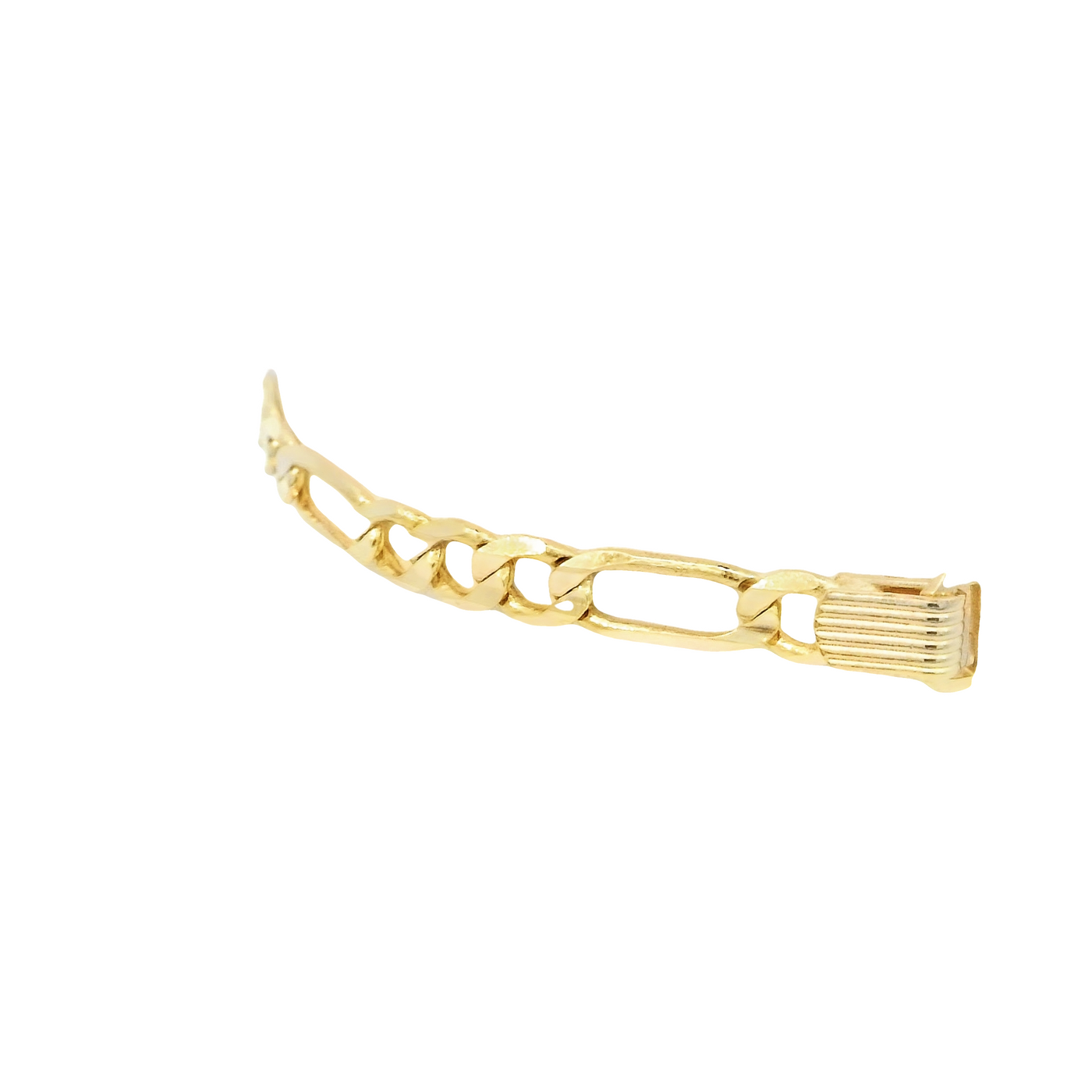 14K Figaro ID Bracelet 7"