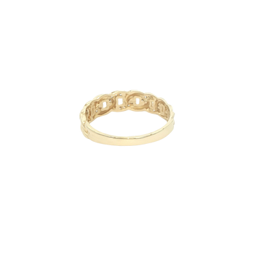 14 KARAT RING SIZE 7 WEIGHT: 1.8G : CZ CUBAN LINK