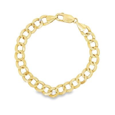 14 KARAT CUBAN ITALIAN CURB BRACELET LENGTH 10 WEI