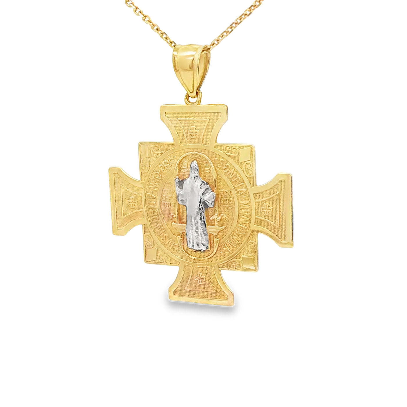 14KP 5.5G SAINT SAINT BENEDICT CROSS MEDAL