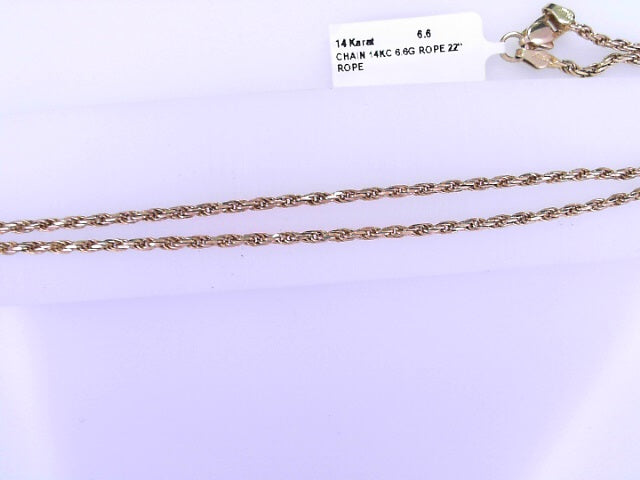 CHAIN 14KC 6.6G ROPE 22'' ROPE