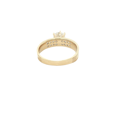 14 KARAT RING SIZE 7.25 WEIGHT: 3.5G : 4.8MM CZ SO