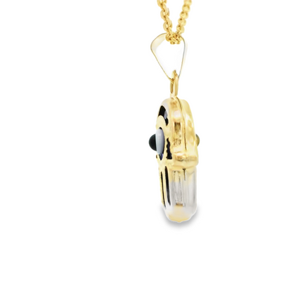 PENDANT 14K HANSMA BLUE HANSMA HAND