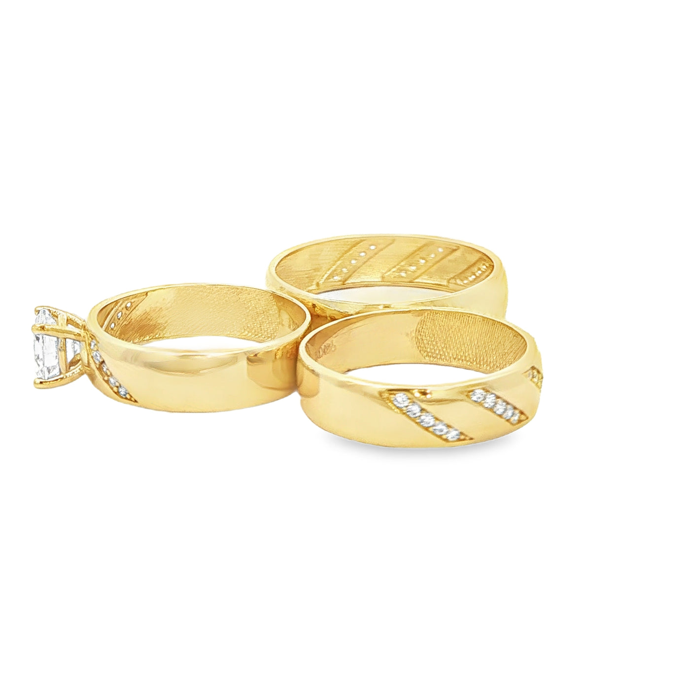 14 KARAT RING SIZE 10.25 WEIGHT: 2.6G : 5MM CZ 3 S
