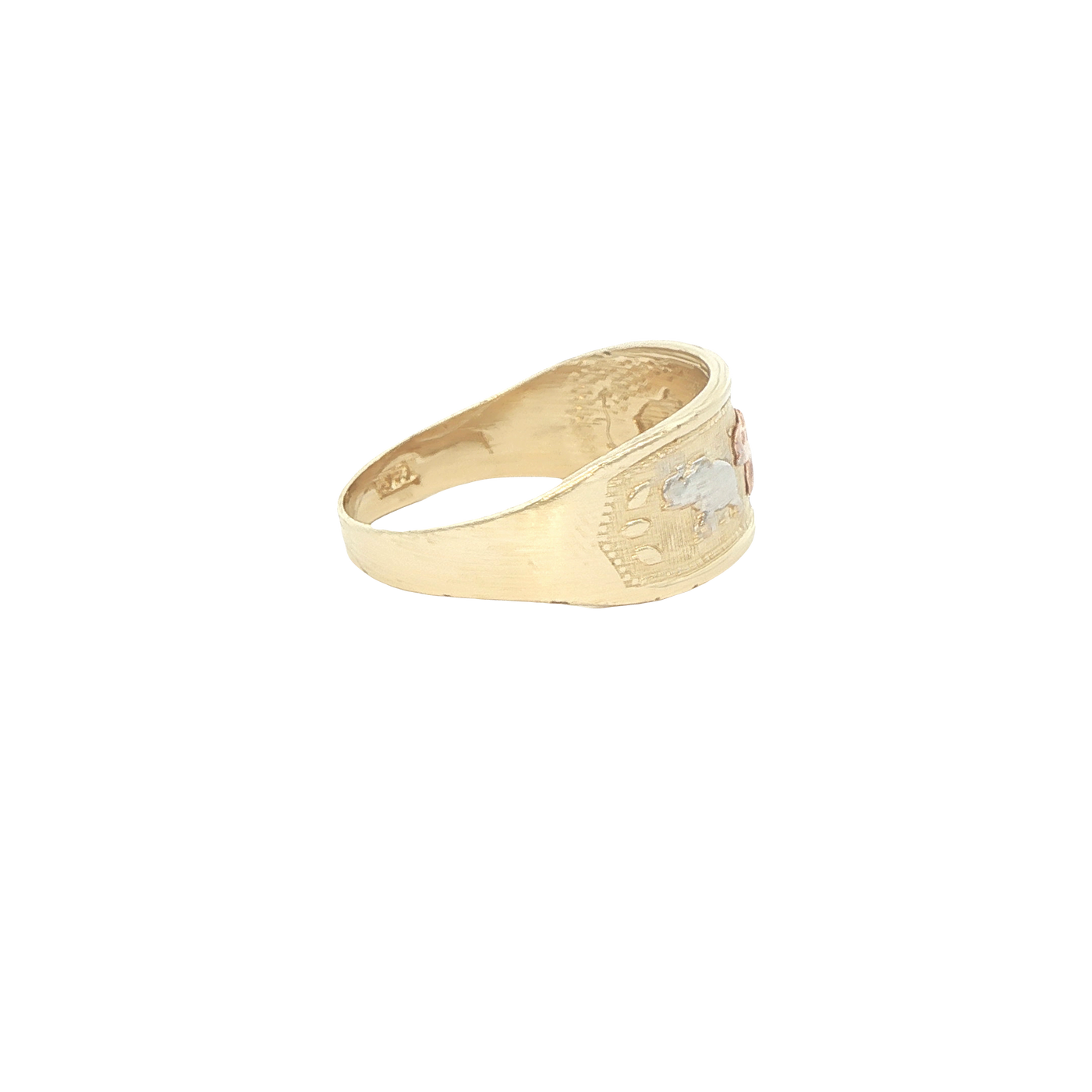 14 KARAT RING SIZE 8.75 WEIGHT: 3.8G : 8.5MM ELEFA