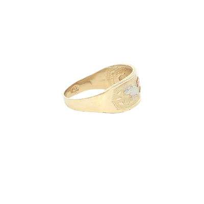 14 KARAT RING SIZE 8.75 WEIGHT: 3.8G : 8.5MM ELEFA
