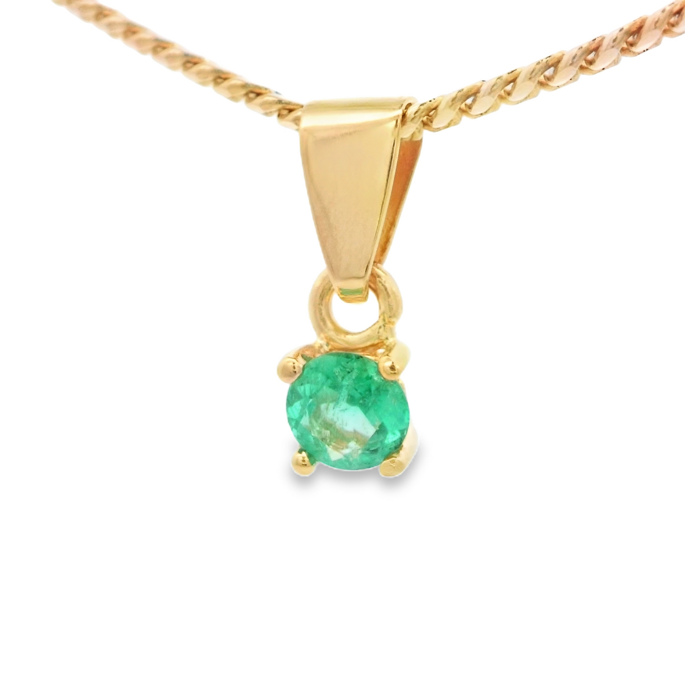 18 Karat Pendant Natural Emerald
