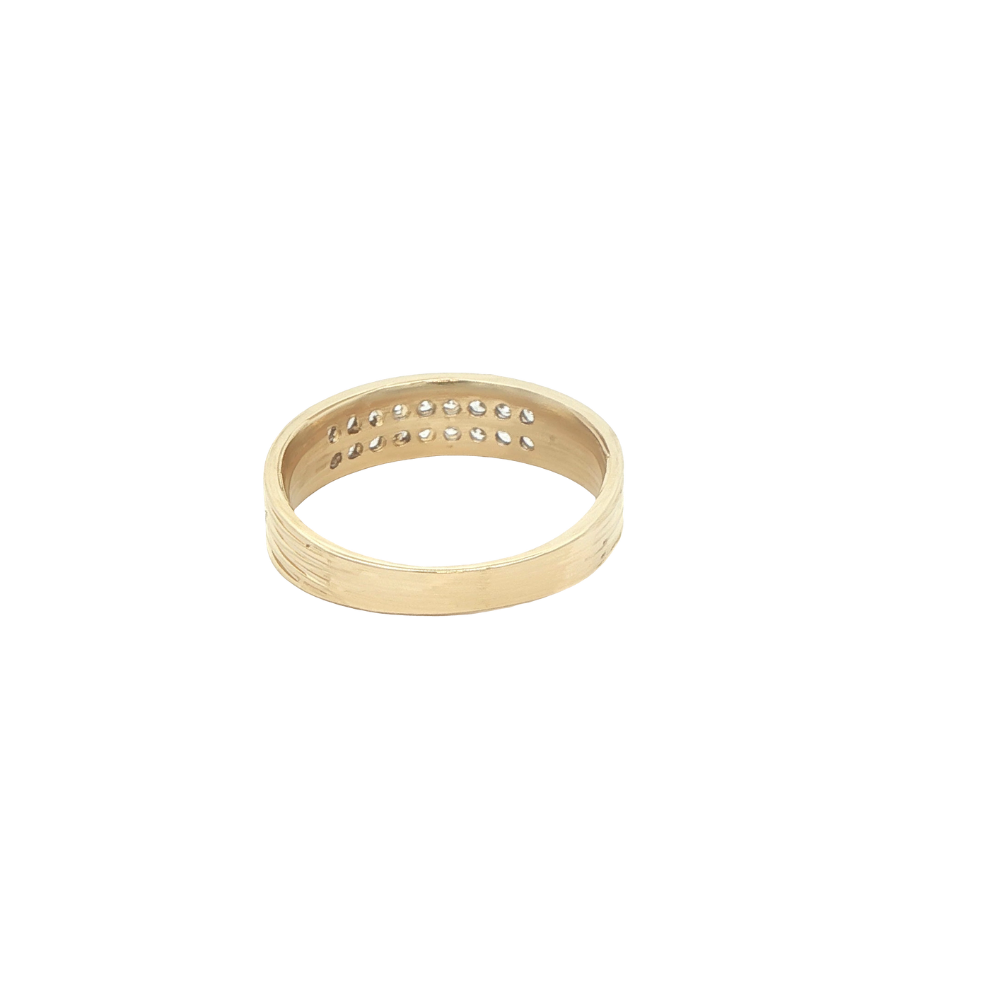 14 KARAT RING SIZE 7.25 WEIGHT: 3.2G : 5.0MM CZ 2