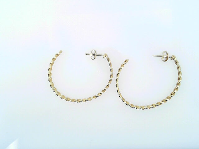 14 KARAT EARRINGS WEIGHT: 5.8G
HALF HOOP CUBAN LI