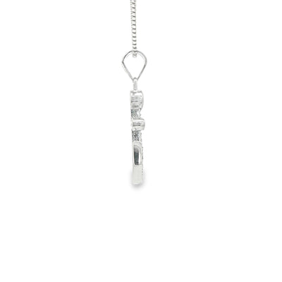 STERLING SILVER CHARM CZ ANCHOR