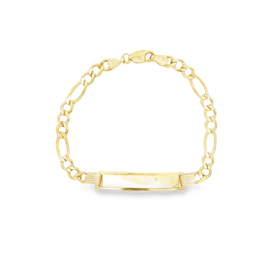 14 KARAT FIGARO BRACELET LENGTH 6 WEIGHT: 4.8G : 4